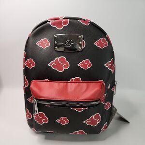 Bioworld Naruto Shippuden Collection Akatsuki Red Cloud Mini Backpack Purse ~NEW